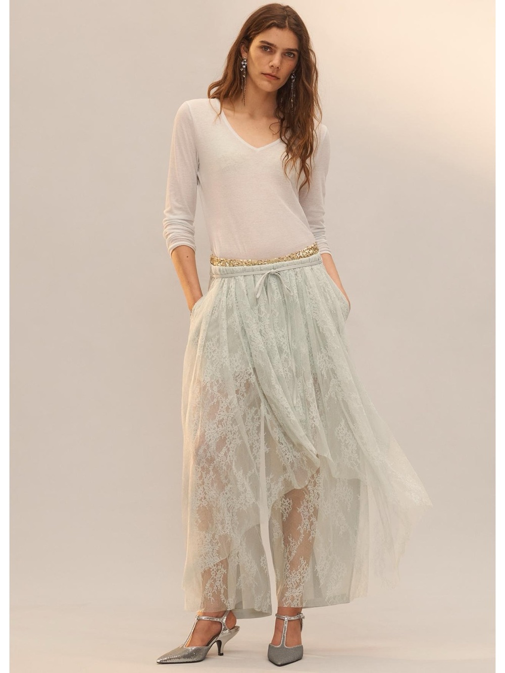 LIMITED EDITION COMBINED LACE PANTS
ZARA STUDIO size xs-s